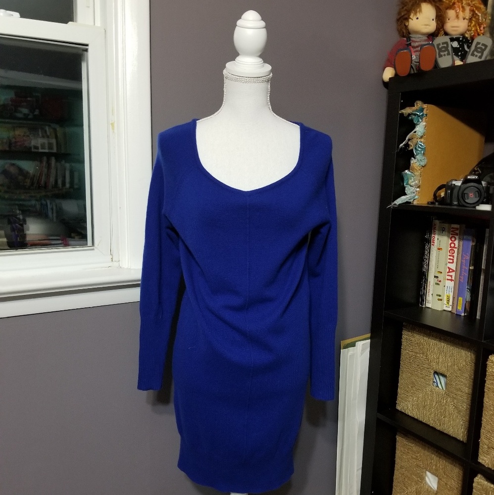 BLUE! Athleta Adi mudra cashmere sweater dress xxs